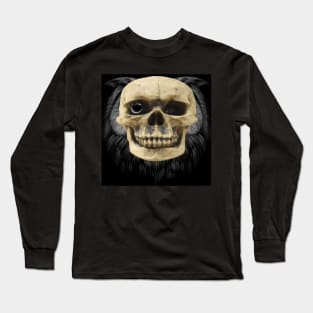 owl wearing skull mask Long Sleeve T-Shirt